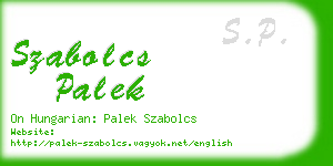 szabolcs palek business card